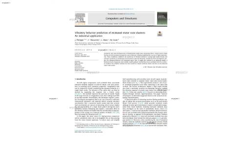 Vibratory behavior prediction of mistuned stator vane clusters: An industrial application